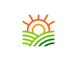 Farm Icon Logo Design Element