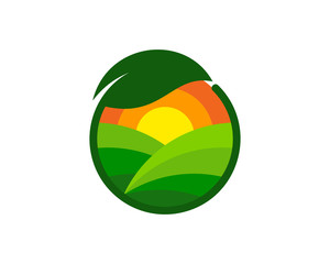 Farm Icon Logo Design Element