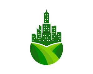 City Farm Icon Logo Design Element