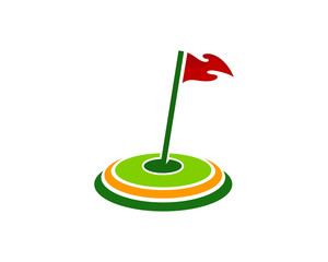 Golf Icon Logo Design Element