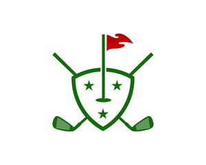 Golf Team Icon Logo Design Element