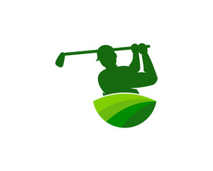 Golf Farm Icon Logo Design Element