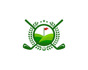 Farm Golf Icon Logo Design Element