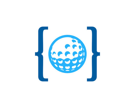 Golf Code Icon Logo Design Element