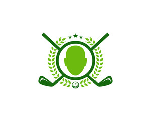 Golf Mind Icon Logo Design Element