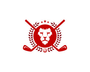 Golf Lion Icon Logo Design Element