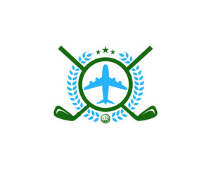 Tour Golf Icon Logo Design Element