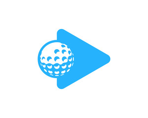 Video Golf Icon Logo Design Element