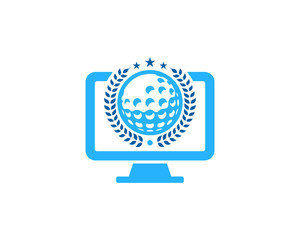 Golf PC Icon Logo Design Element