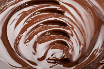 Melted  chocolate swirl splash