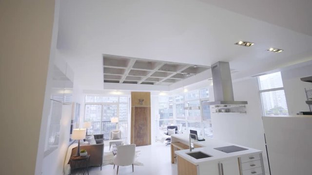 inside modern condo in downtown toronto