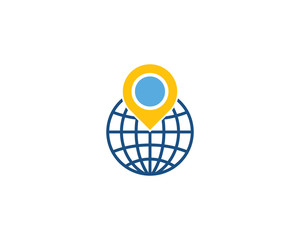 Global Location Logistic Icon Logo Design Element