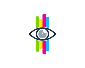Eye Paint Icon Logo Design Element