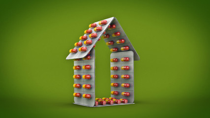 Medicine pills concept. 3d rendering