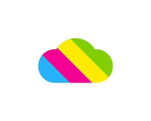 Cloud Paint Icon Logo Design Element