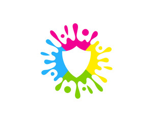 Protect Paint Icon Logo Design Element
