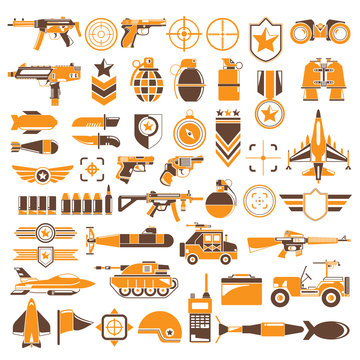 army, weapon icons
