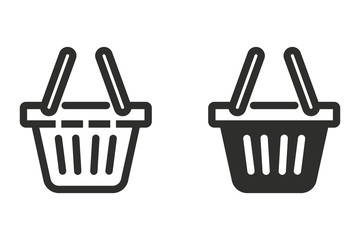 Shopping basket vector icon.