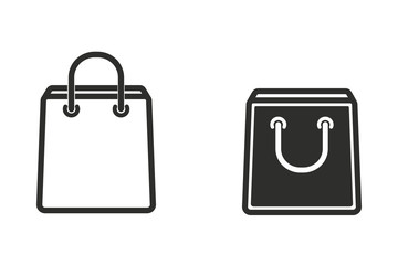 Shopping bag vector icon.