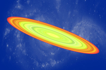 Naklejka premium Galaxie im Weltraum