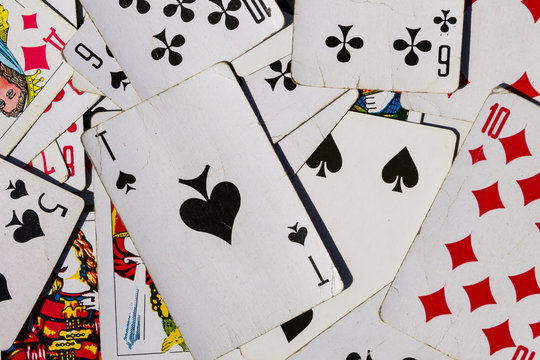Background of the old playing cards
