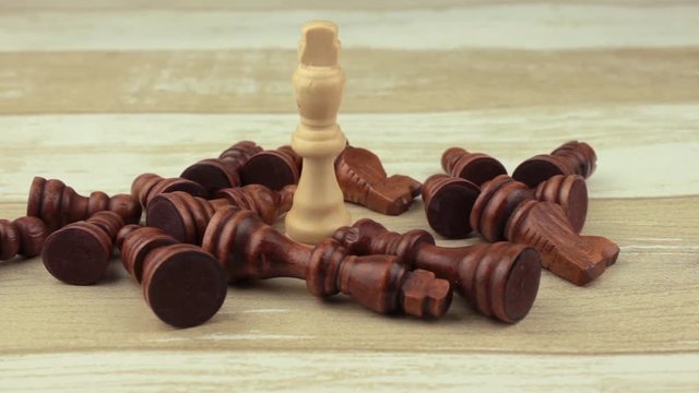 The white king among prostrate chess