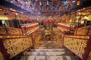 Man Mo Temple, the famous Taoist temple in Hong Kong