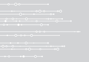 Abstract background with stripes of lines, dots and circles.