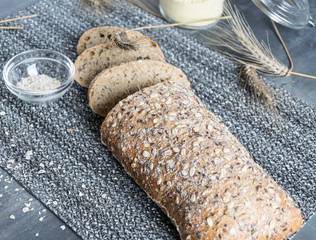 Homemade crispy bread crumbs with corn cobs