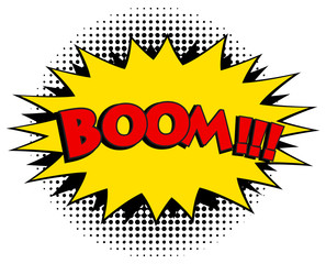 Boom comic word. Pop art retro style vector illustration, eps 10