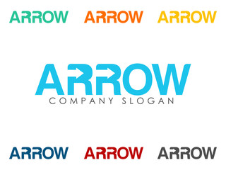 Arrow negative space icon