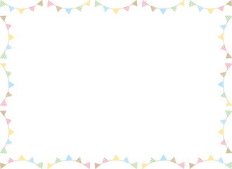 手書き　フラッグ　フレーム