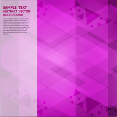 Fototapeta premium Vector geometric purple abstract background with copy space