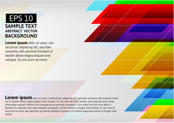 Colorful geometric abstract vector background with space for text