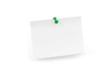 Stick note on white background