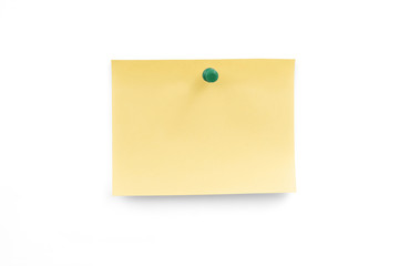 Stick note on white background