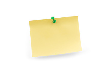 Stick note on white background