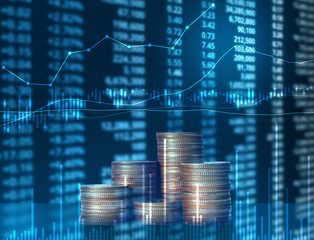  Coins graph stock market