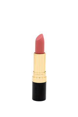 Pink lipstick isolated on white