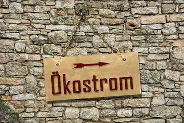 Fototapeta premium Schild 235 - Ökostrom
