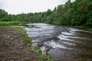 Abava river at early morning time in Kandava. 2017 Kandava