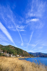 Landscape of Kawaguchiko Township in Japan