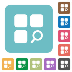 Find component rounded square flat icons