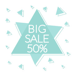 BIG SALE. Abstract sale sign with explosion effect.