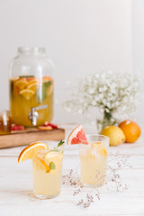 Croopped image of citrus beverage