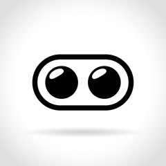dual camera icon on white background