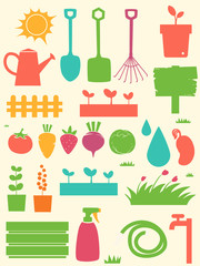 Gardening Elements Stencils