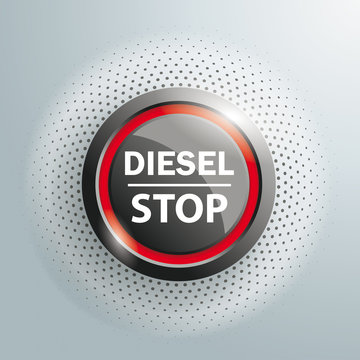 Button Diesel Stop Halftone