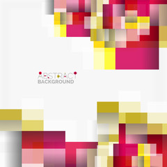 Abstract blocks template design background, simple geometric shapes on white, straight lines and rectangles