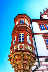 Fototapeta premium Das Coburger Stadthaus auf dem Marktplatz bekannteste Renaissancebau der Stadt